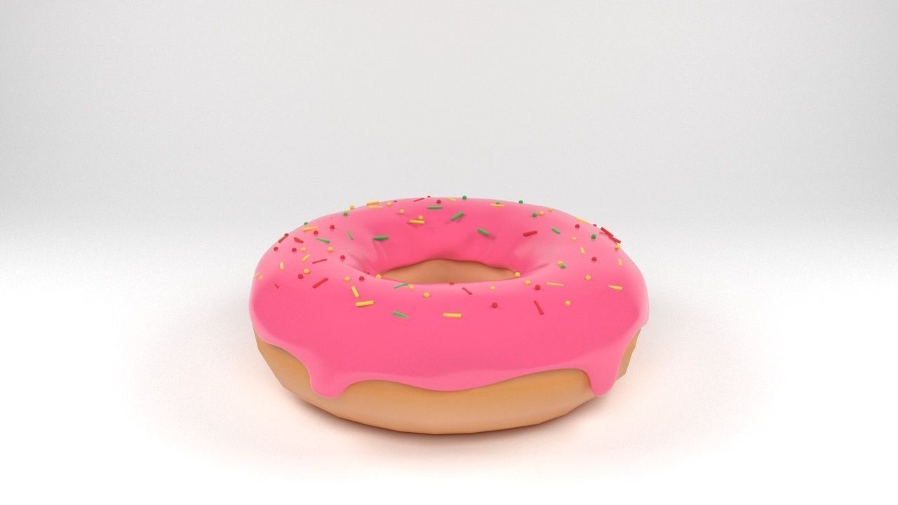 donut 3d model with sprinkles 3D model_1