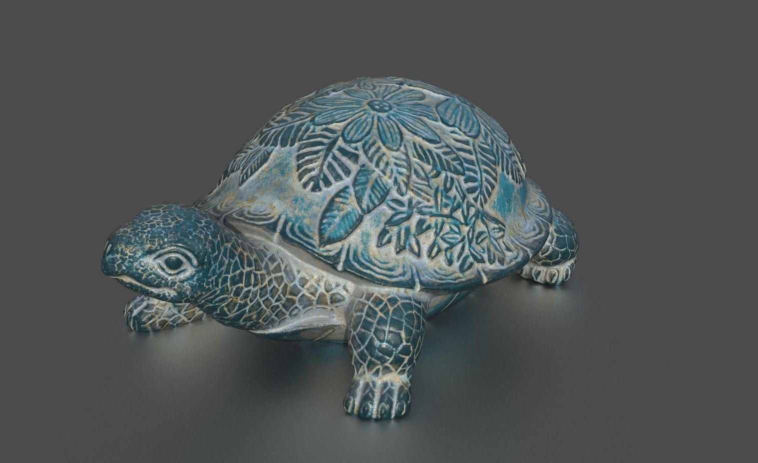 GARDEN TURTLE Low-poly 3D model_3