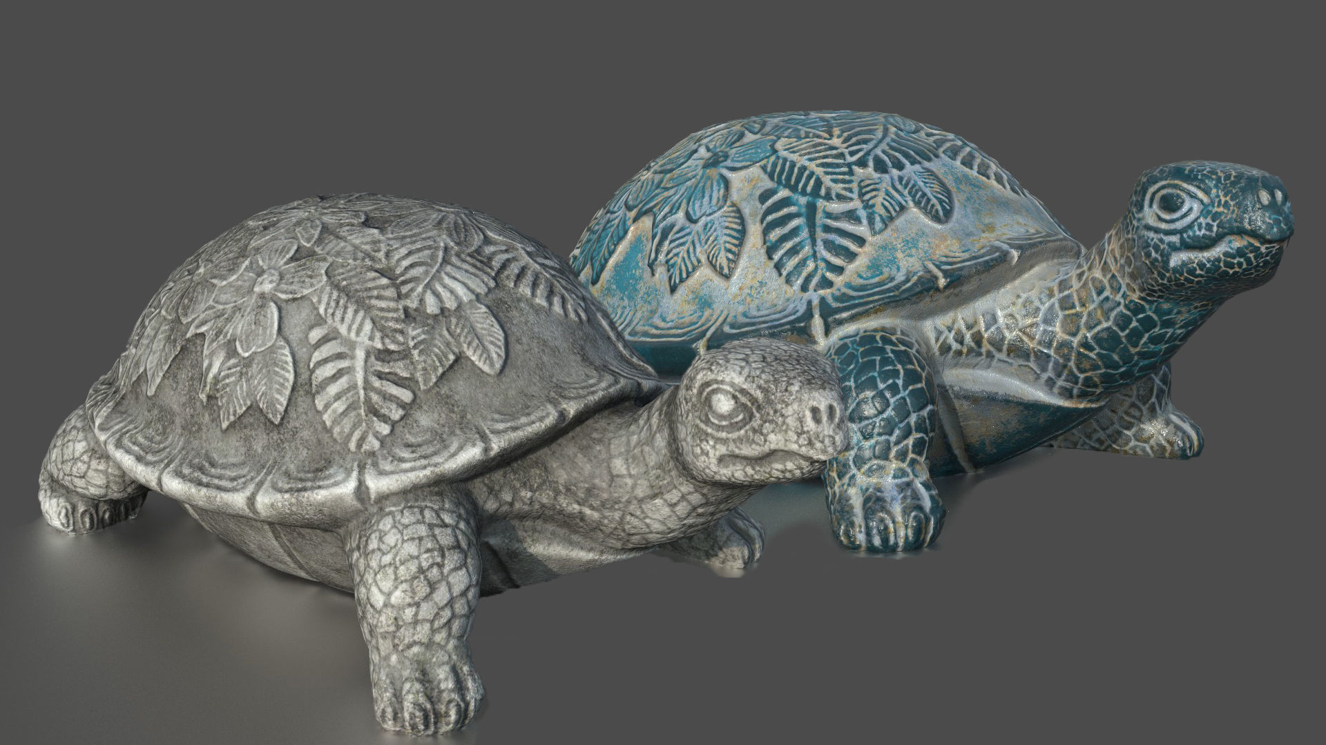 GARDEN TURTLE Low-poly 3D model_1