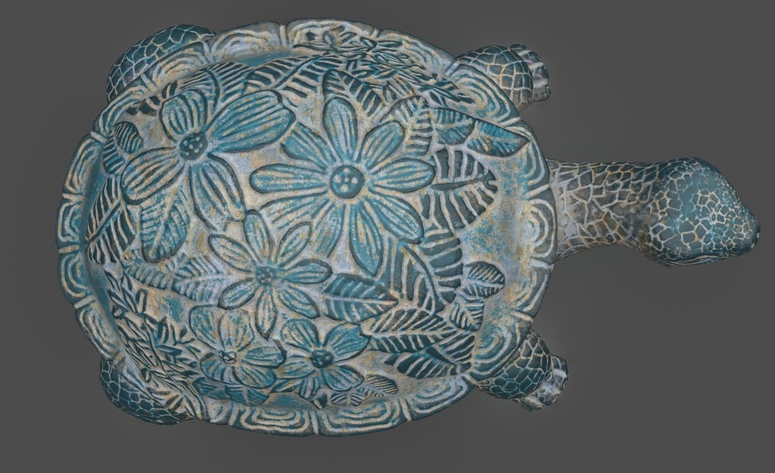 GARDEN TURTLE Low-poly 3D model_7