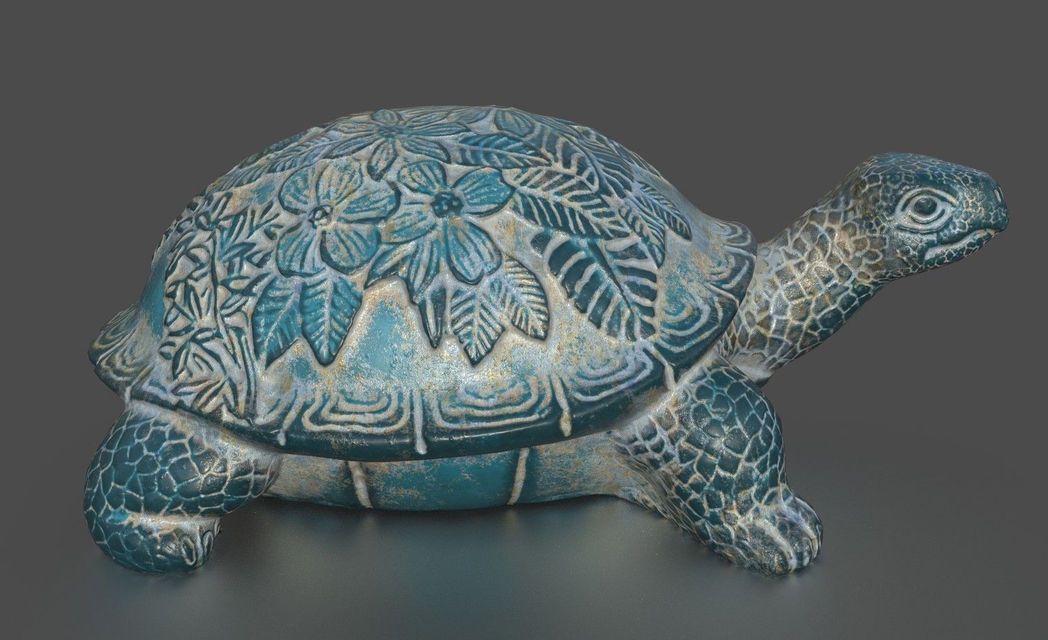 GARDEN TURTLE Low-poly 3D model_5