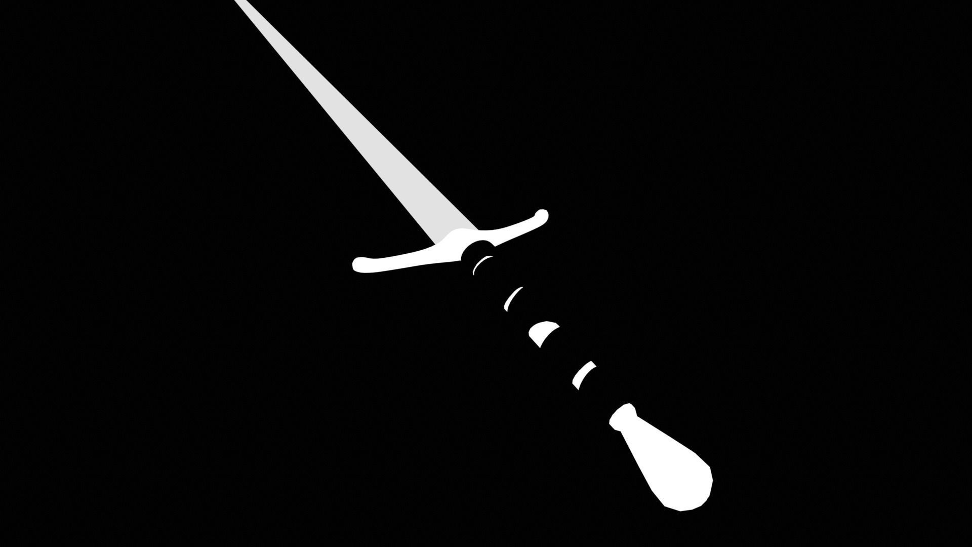 Long Sword with PBR material Game ready Low-poly 3D model_14