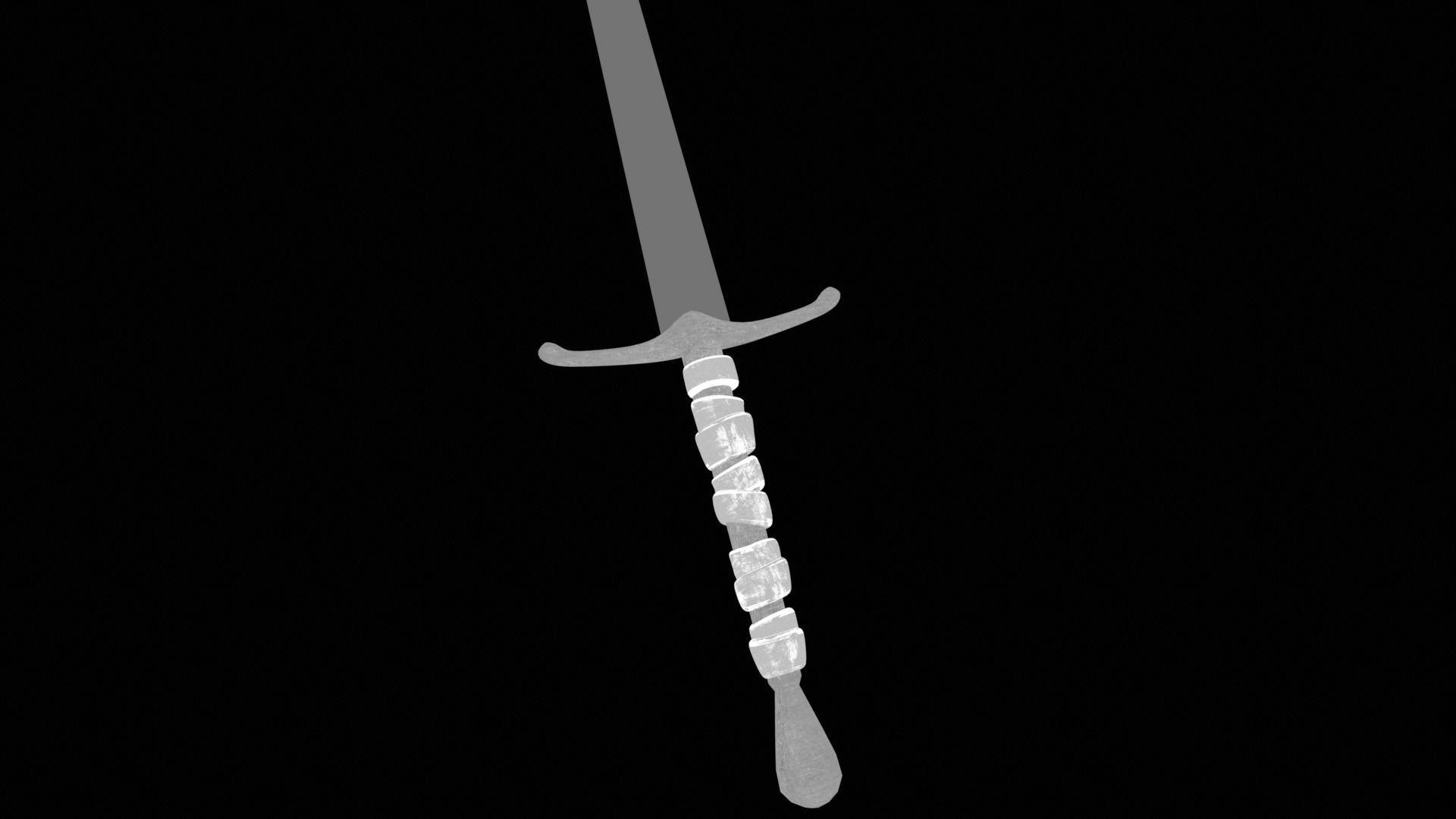 Long Sword with PBR material Game ready Low-poly 3D model_33