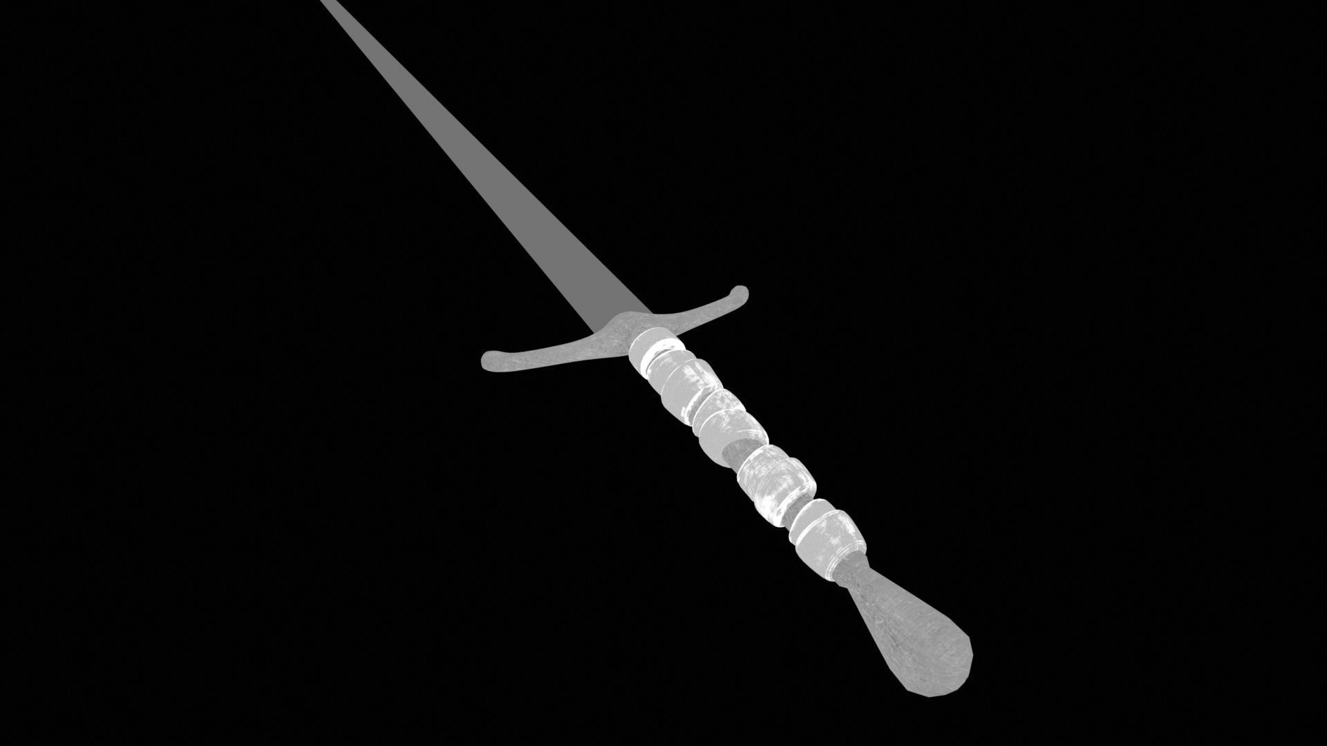 Long Sword with PBR material Game ready Low-poly 3D model_30