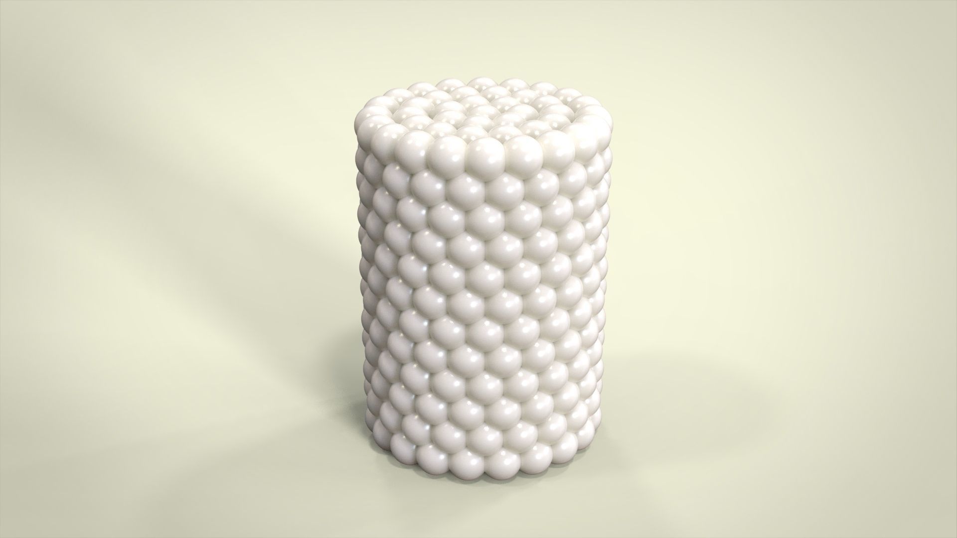 Candle bubble cylinder  3D print model_2