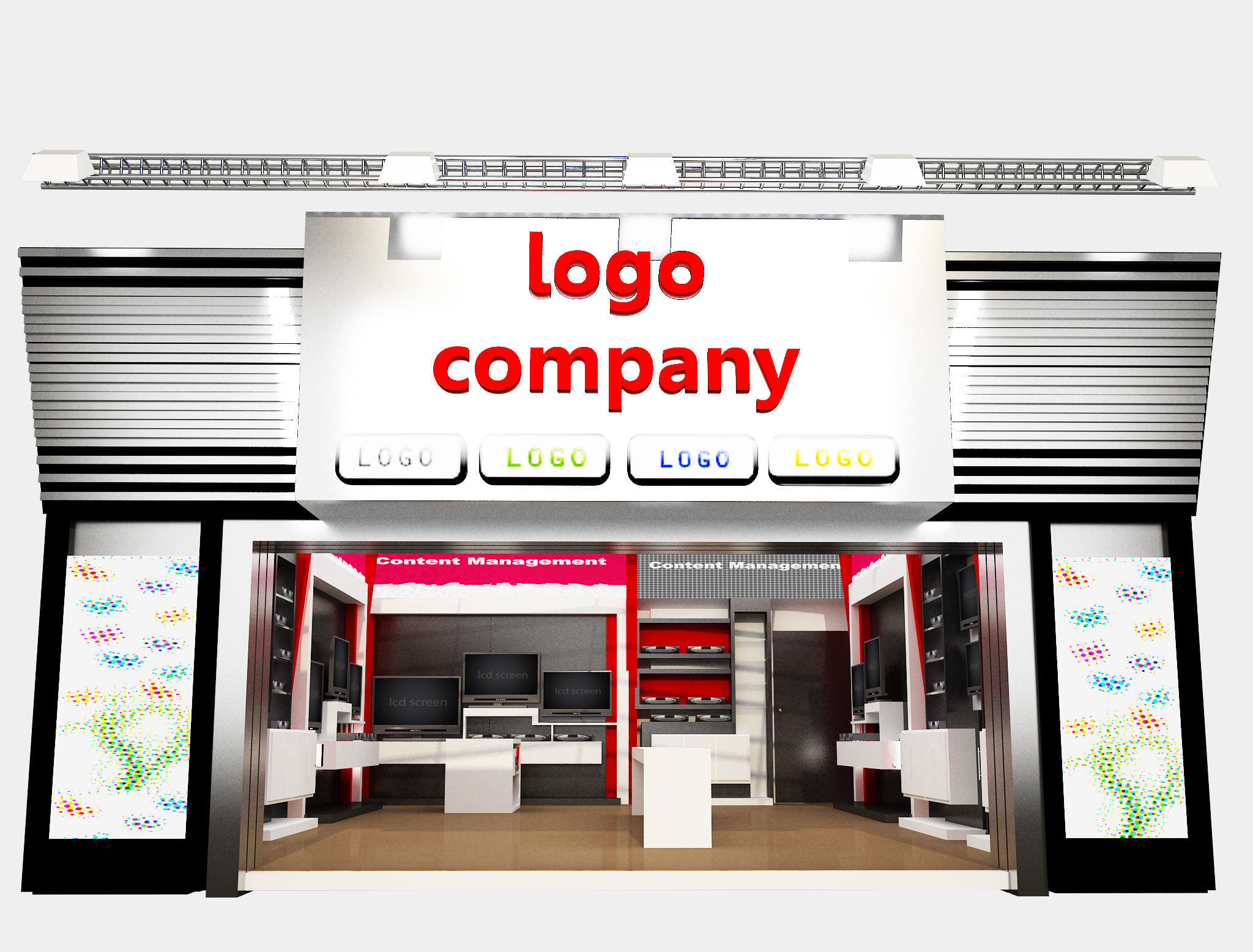 Exterior Design Tent Layout a69 3D model_2