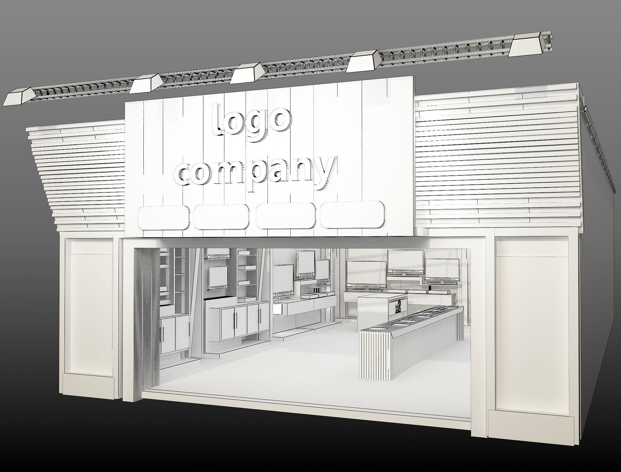 Exterior Design Tent Layout a69 3D model_1