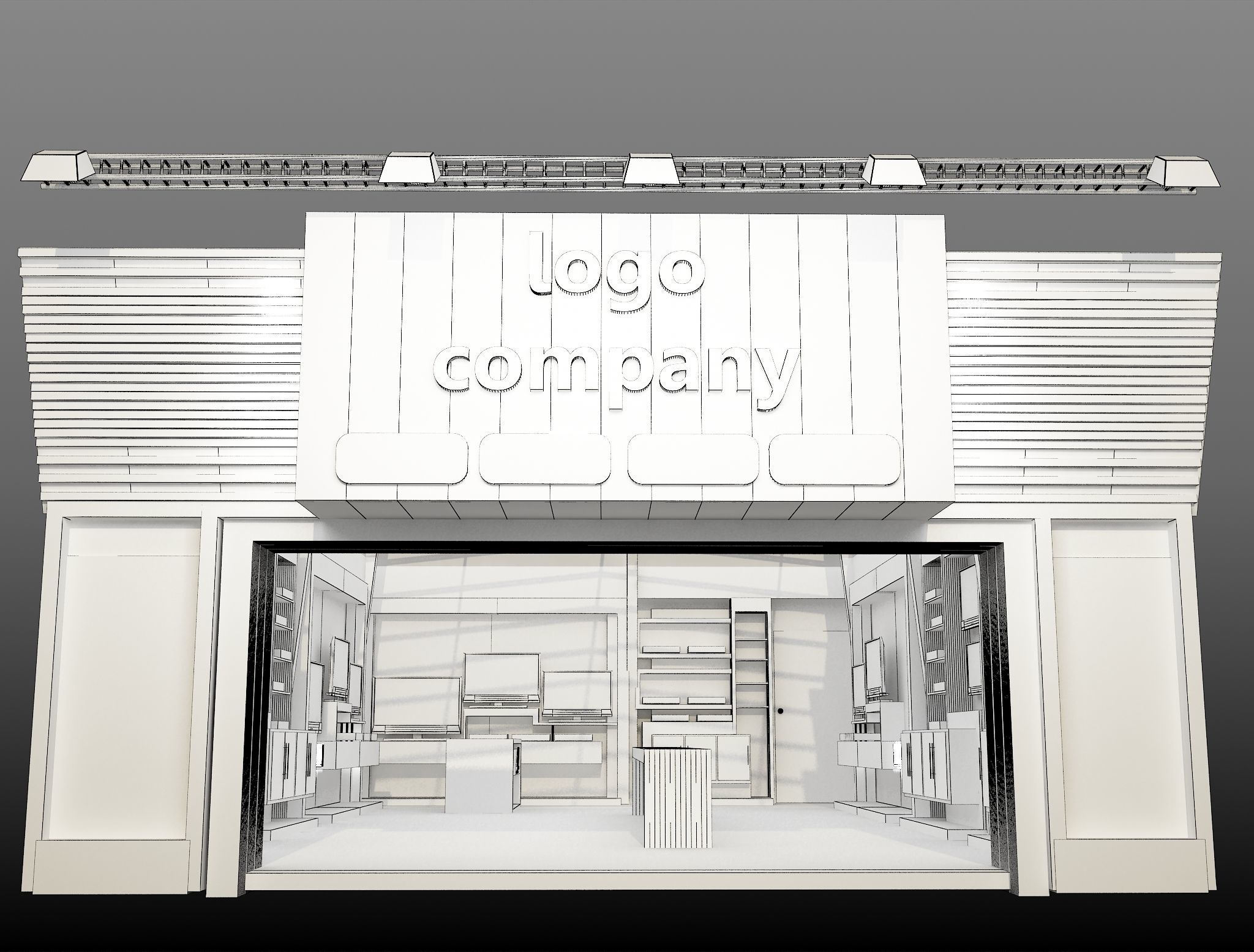 Exterior Design Tent Layout a69 3D model_3