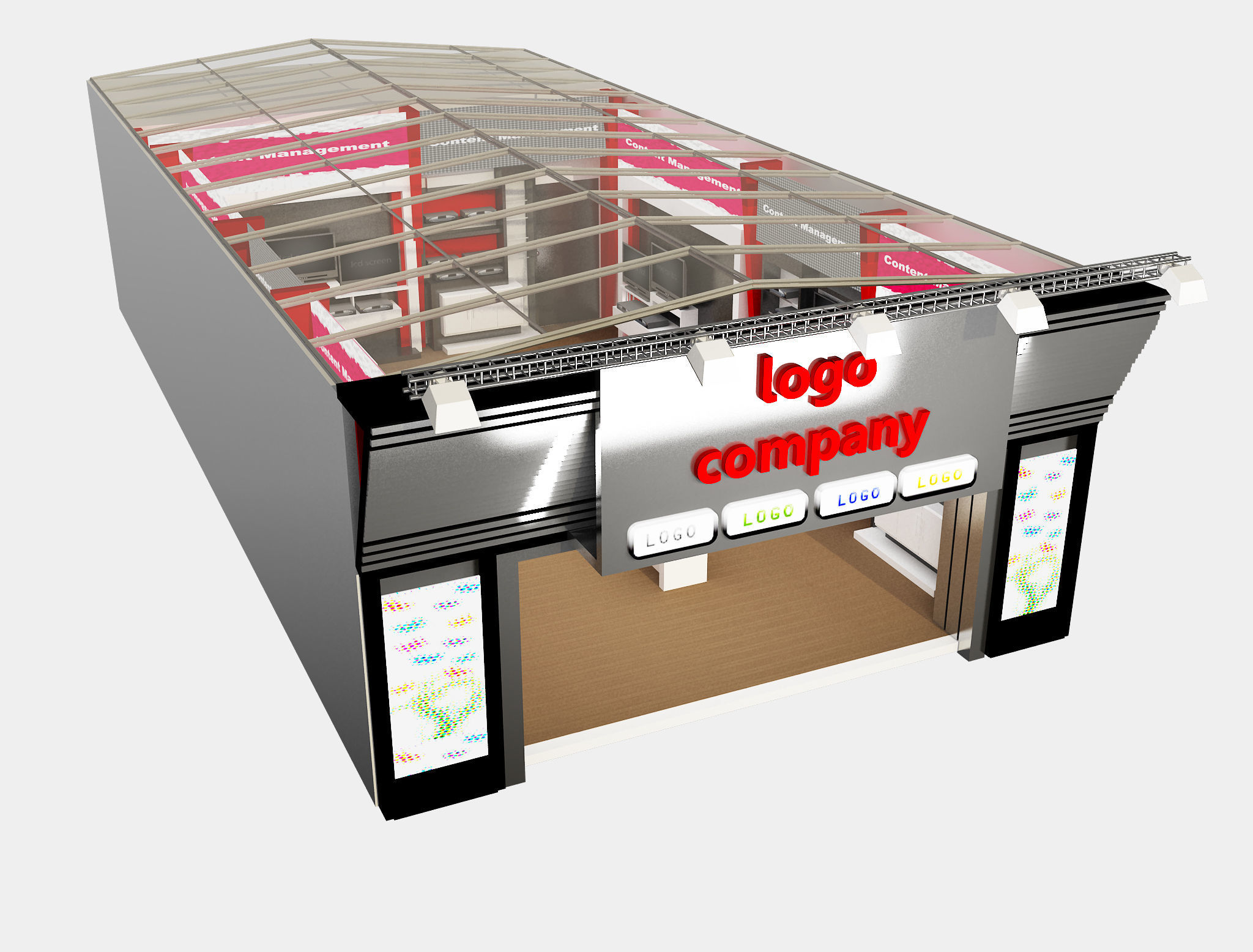 Exterior Design Tent Layout a69 3D model_16