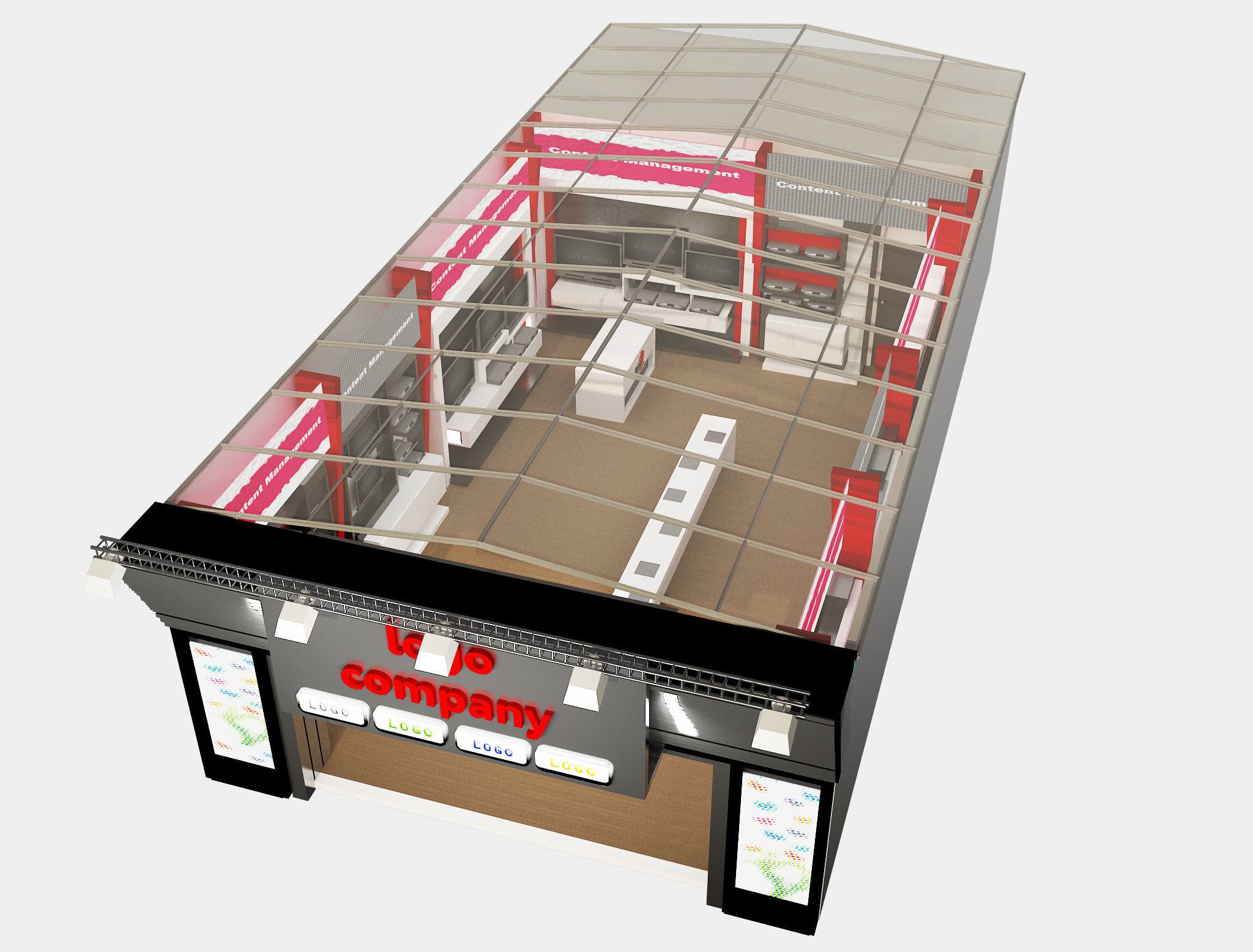 Exterior Design Tent Layout a69 3D model_6