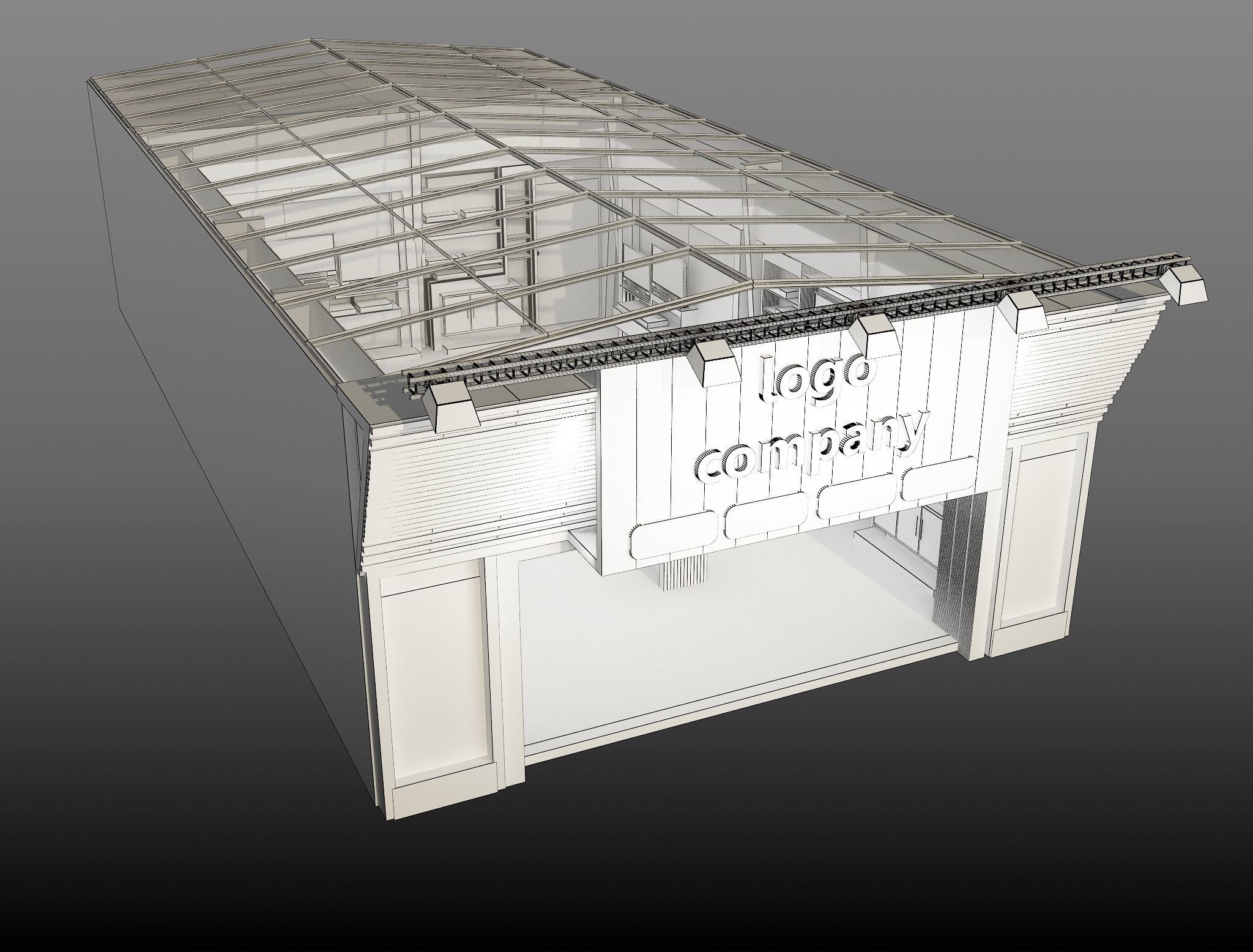 Exterior Design Tent Layout a69 3D model_17