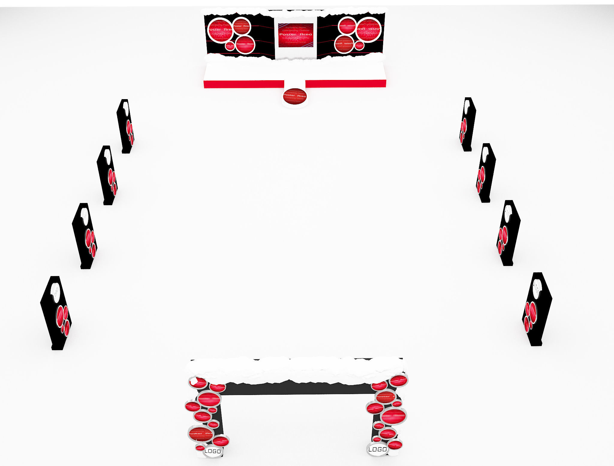 christmas event setup  3D model_10