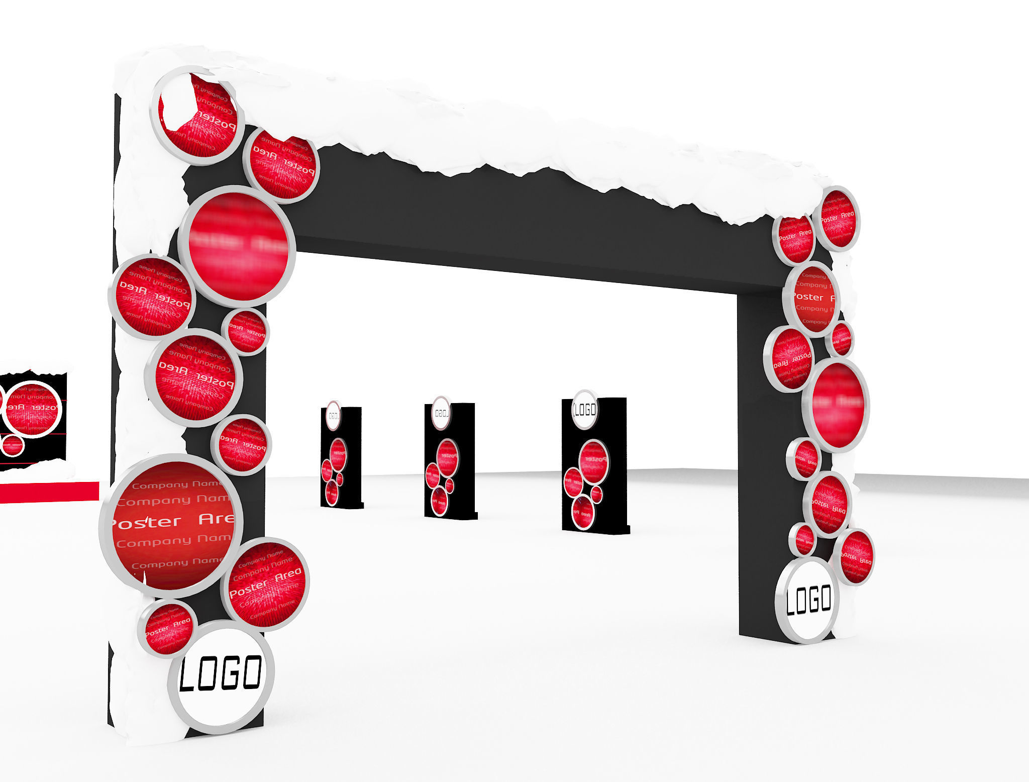 christmas event setup  3D model_2