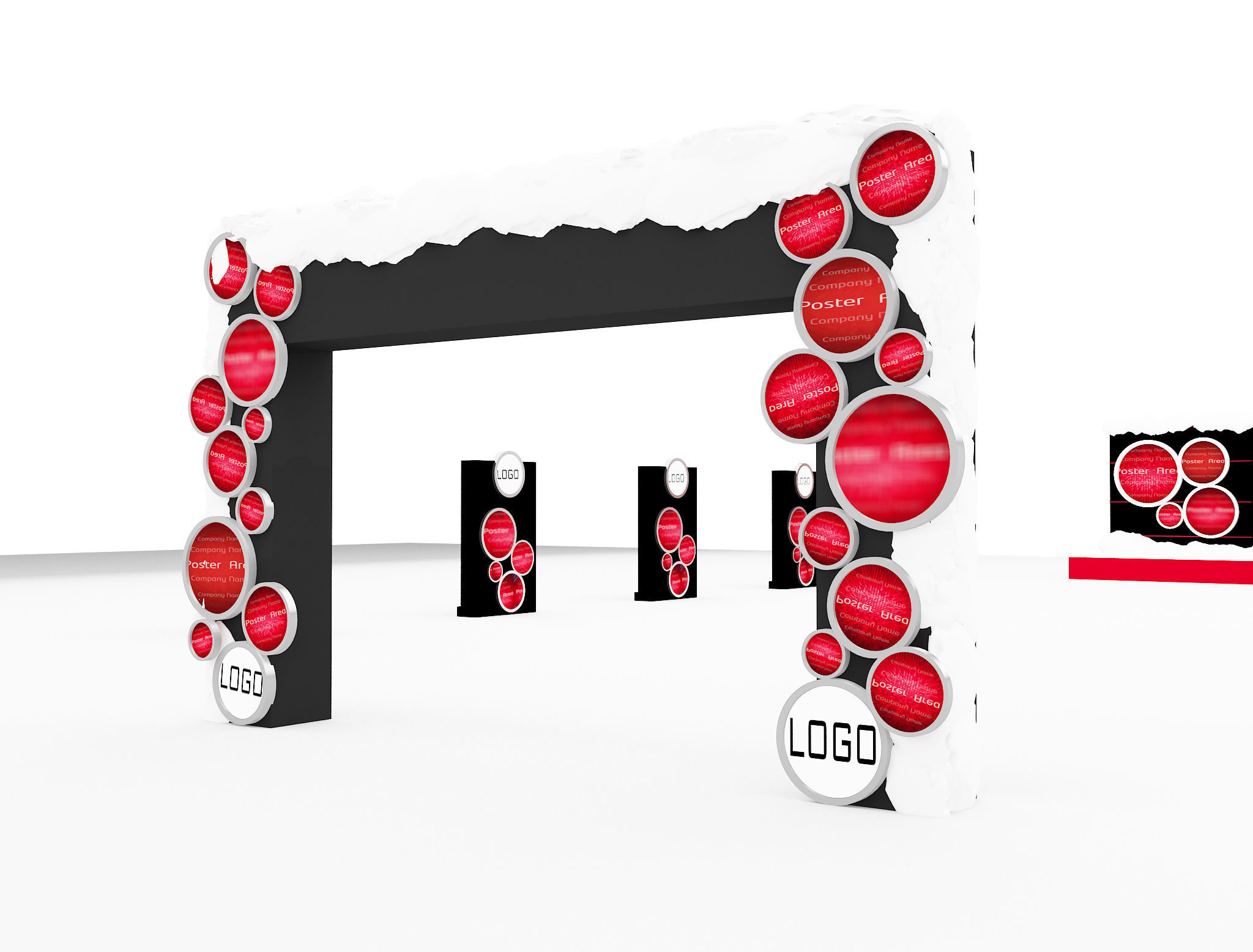 christmas event setup  3D model_4