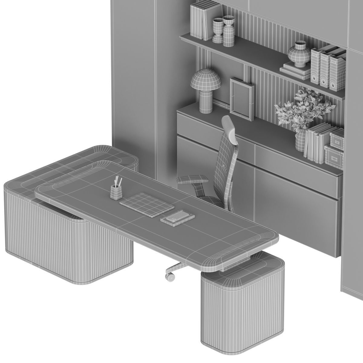 Workplace-07 modern office furniture 3D model_9