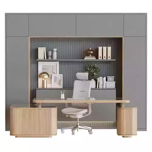 Workplace-07 modern office furniture 3D model