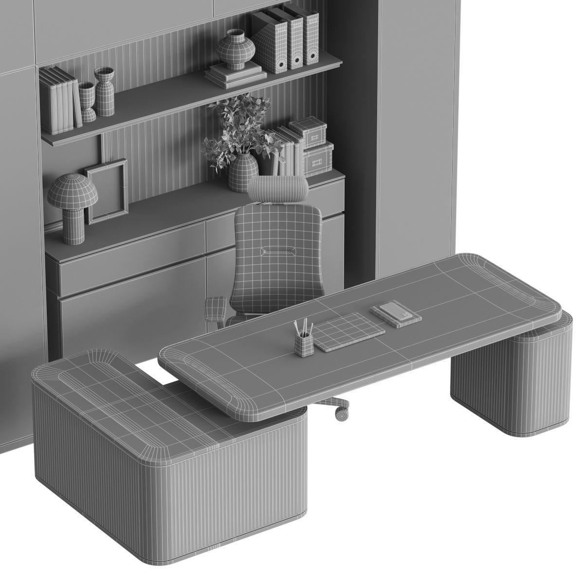 Workplace-07 modern office furniture 3D model_8