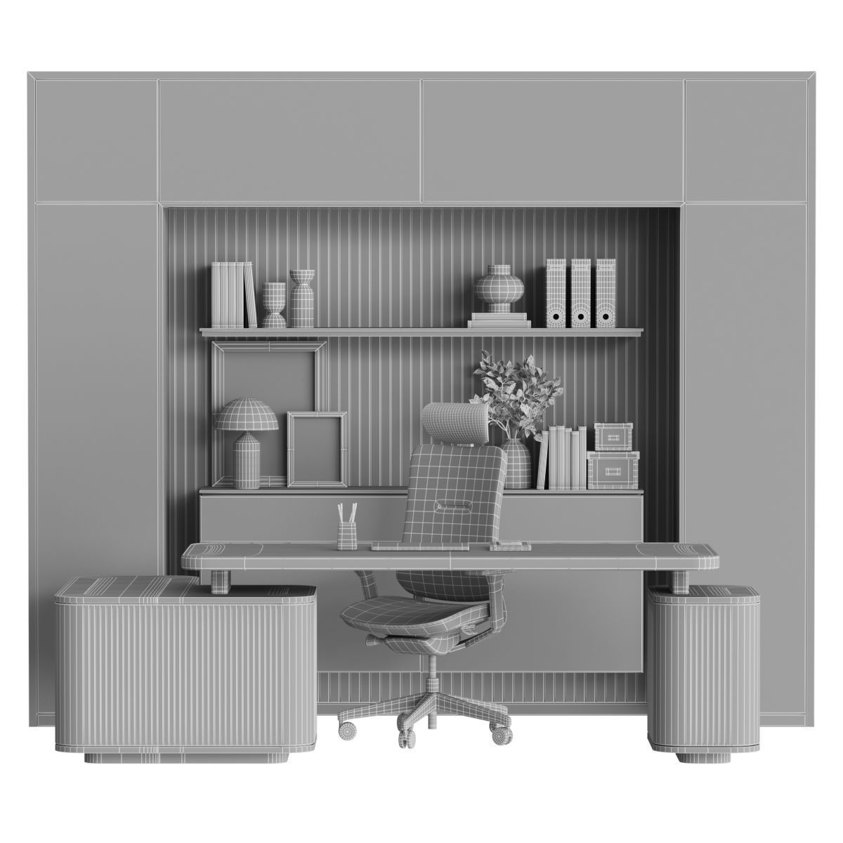 Workplace-07 modern office furniture 3D model_7