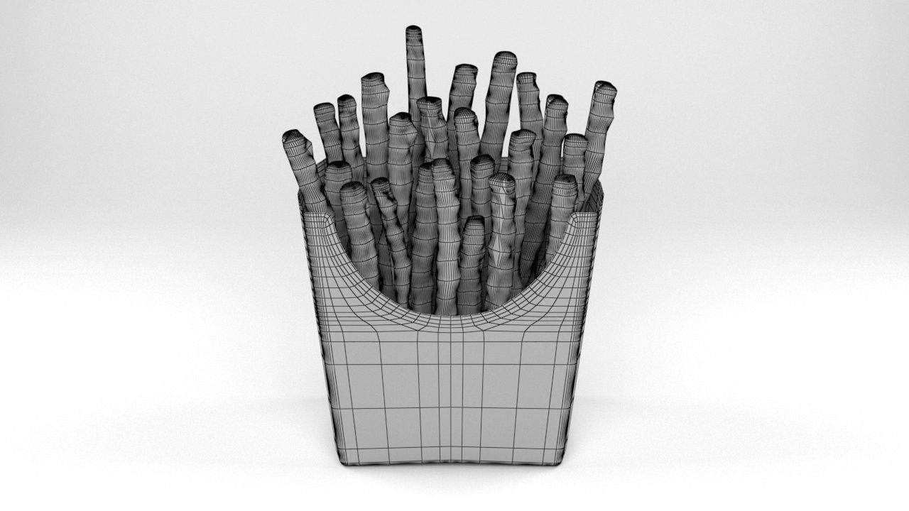 french fries 3d model 3D model_3