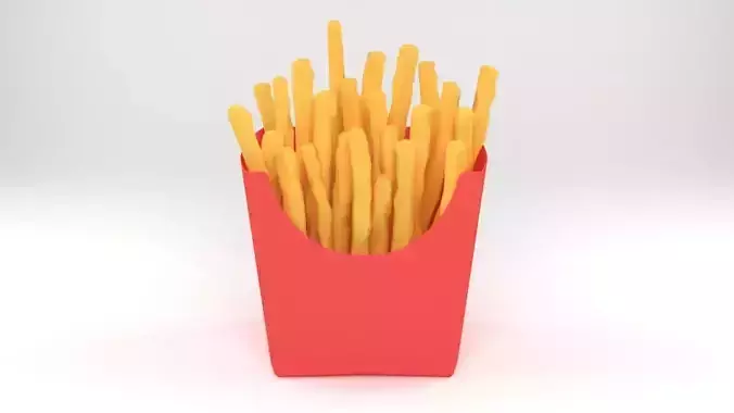 french fries 3d model