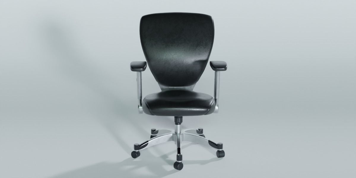 Office Chair Low-poly 3D model_1