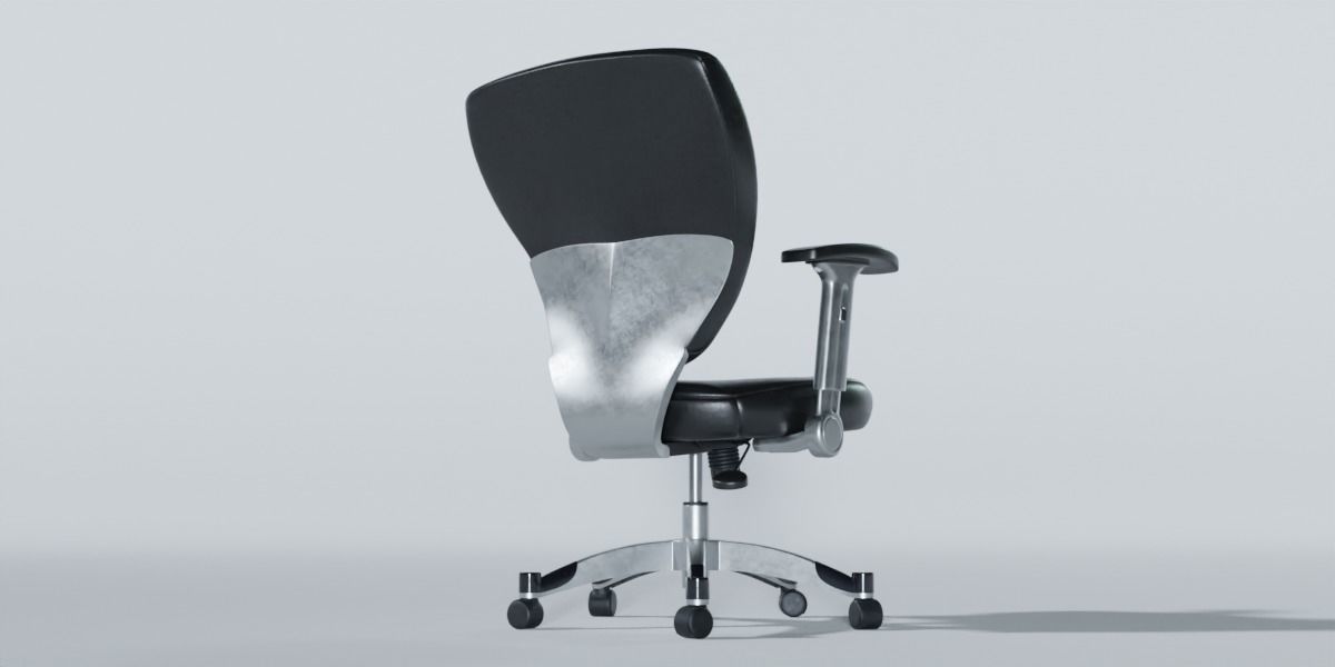 Office Chair Low-poly 3D model_3