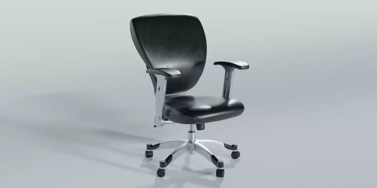 Office Chair Low-poly 3D model_0