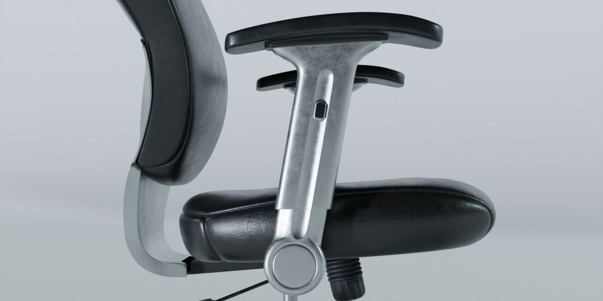 Office Chair Low-poly 3D model_4