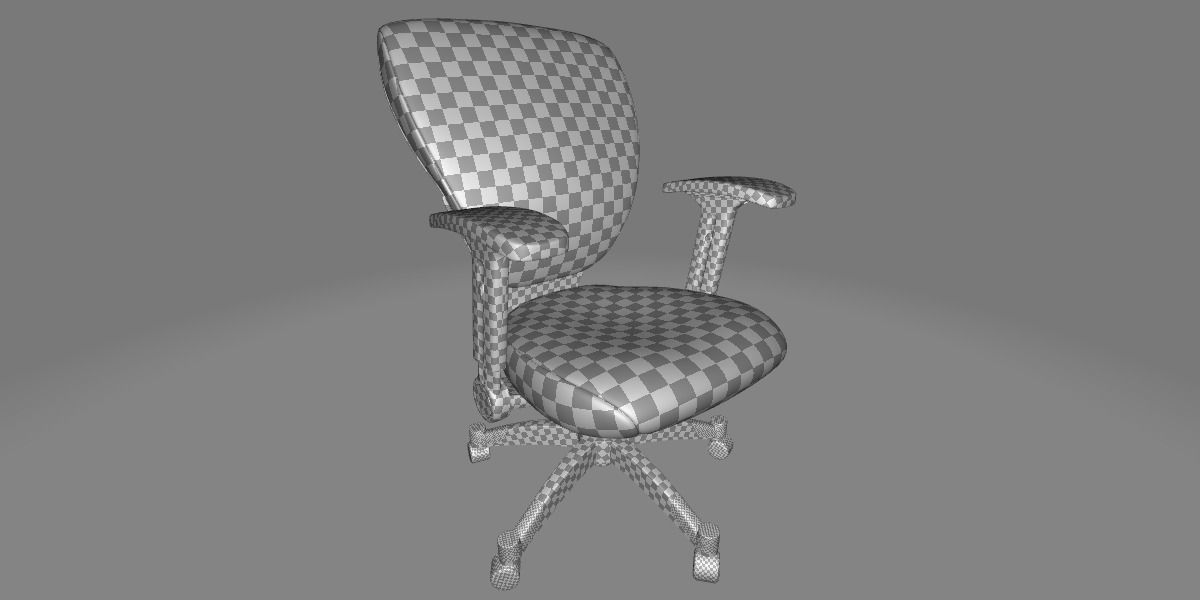 Office Chair Low-poly 3D model_6