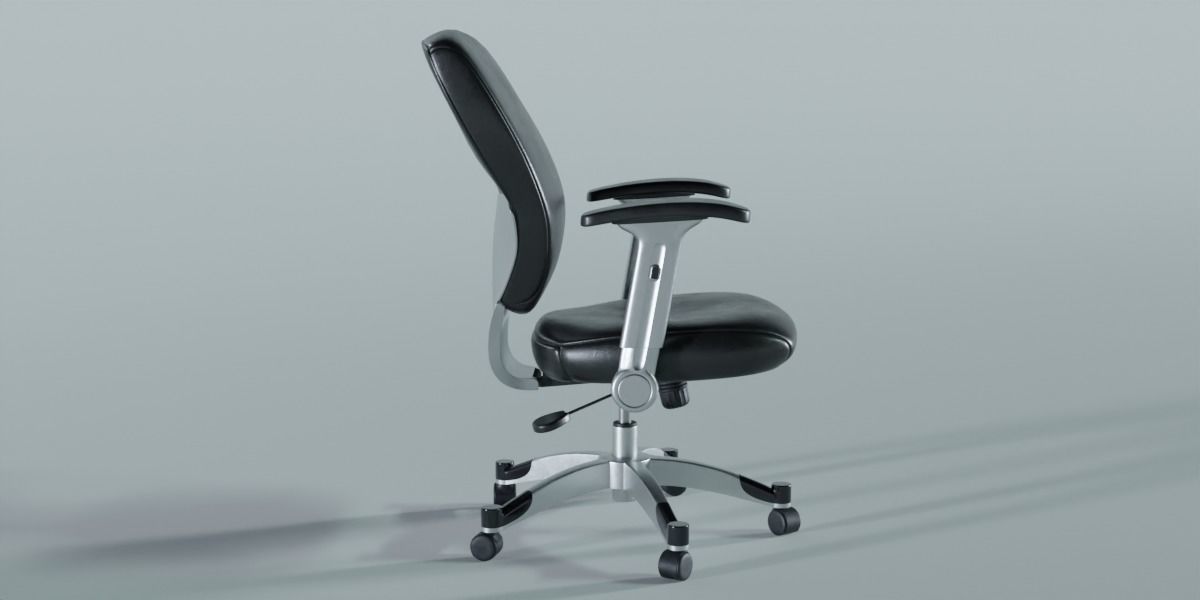 Office Chair Low-poly 3D model_2