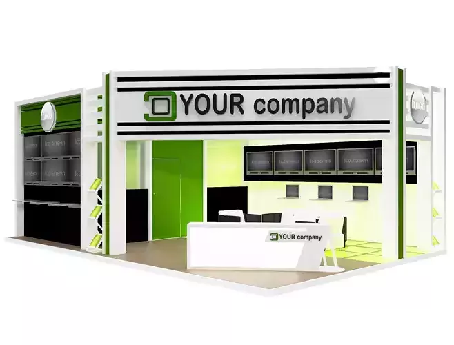 Booth Exhibition Stand a74  3D model