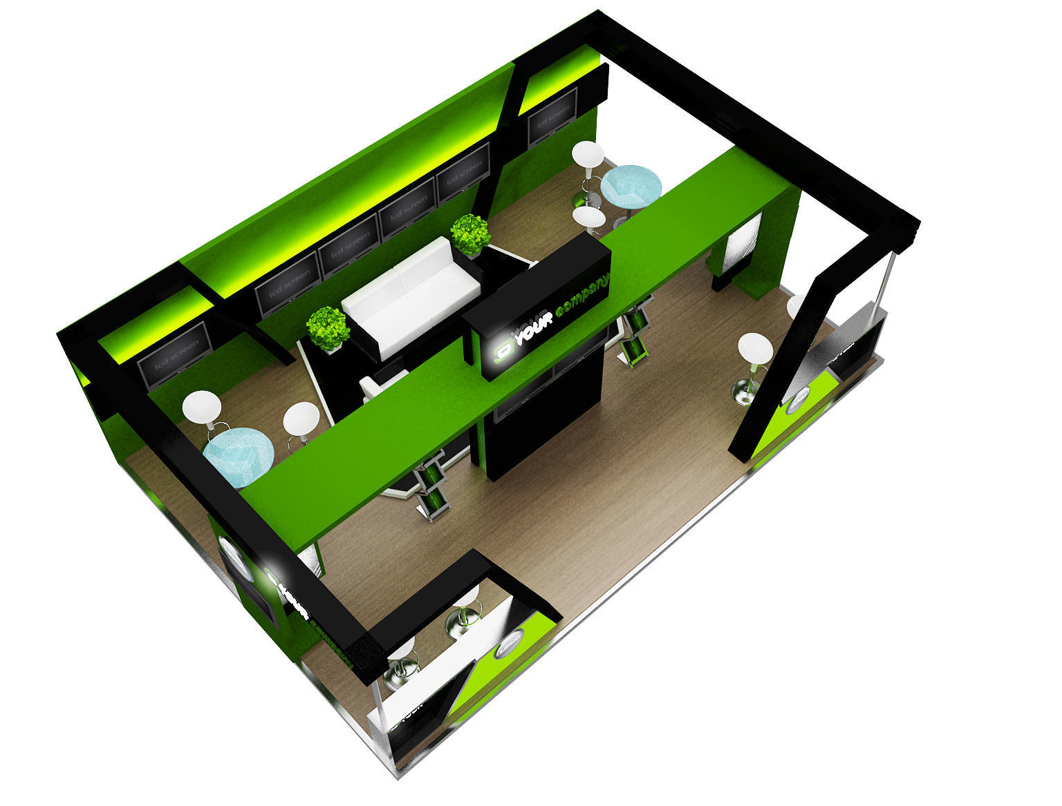 Booth Exhibition Stand a76 3D model_6