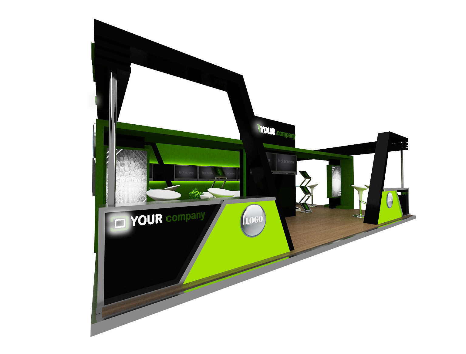 Booth Exhibition Stand a76 3D model_12
