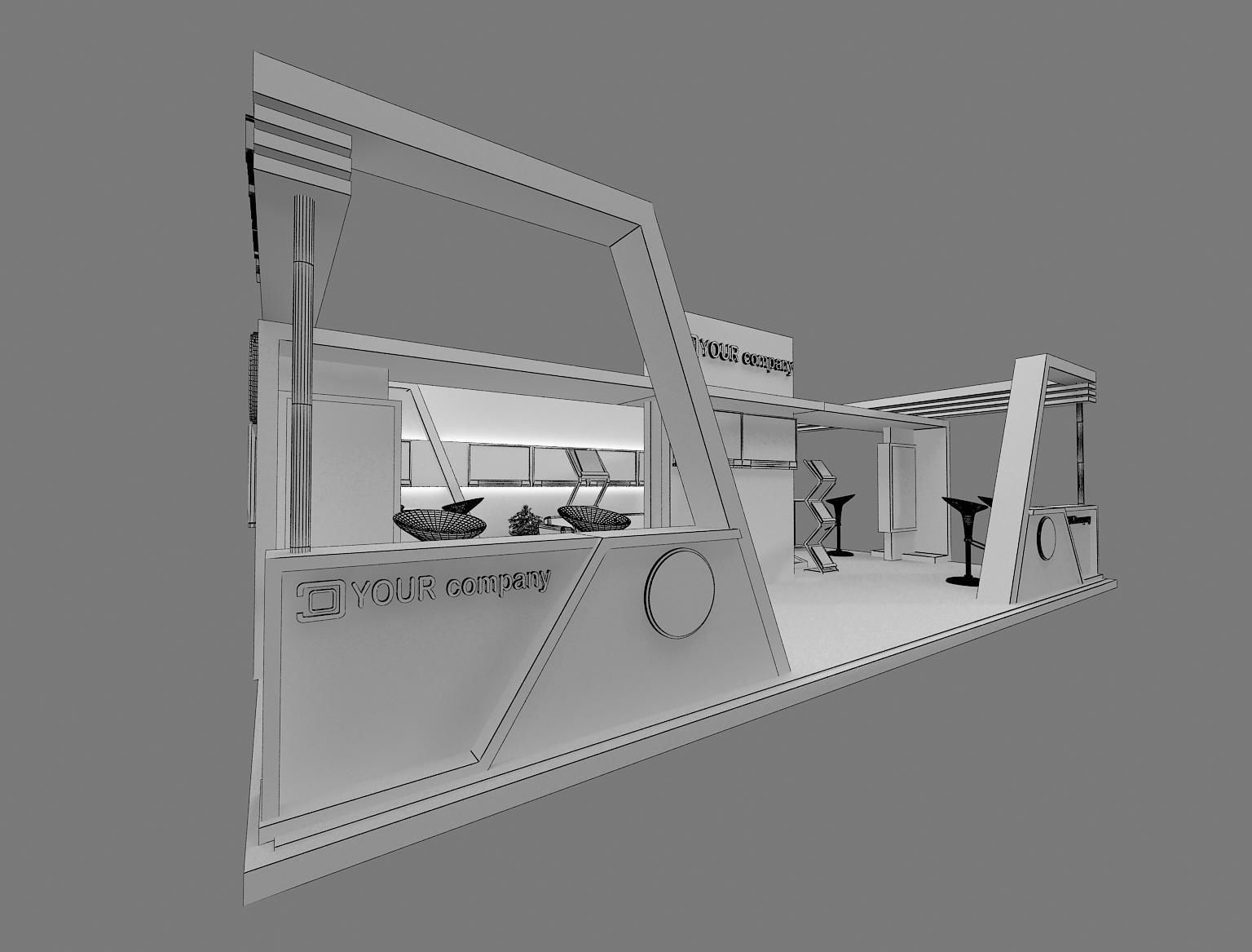 Booth Exhibition Stand a76 3D model_13