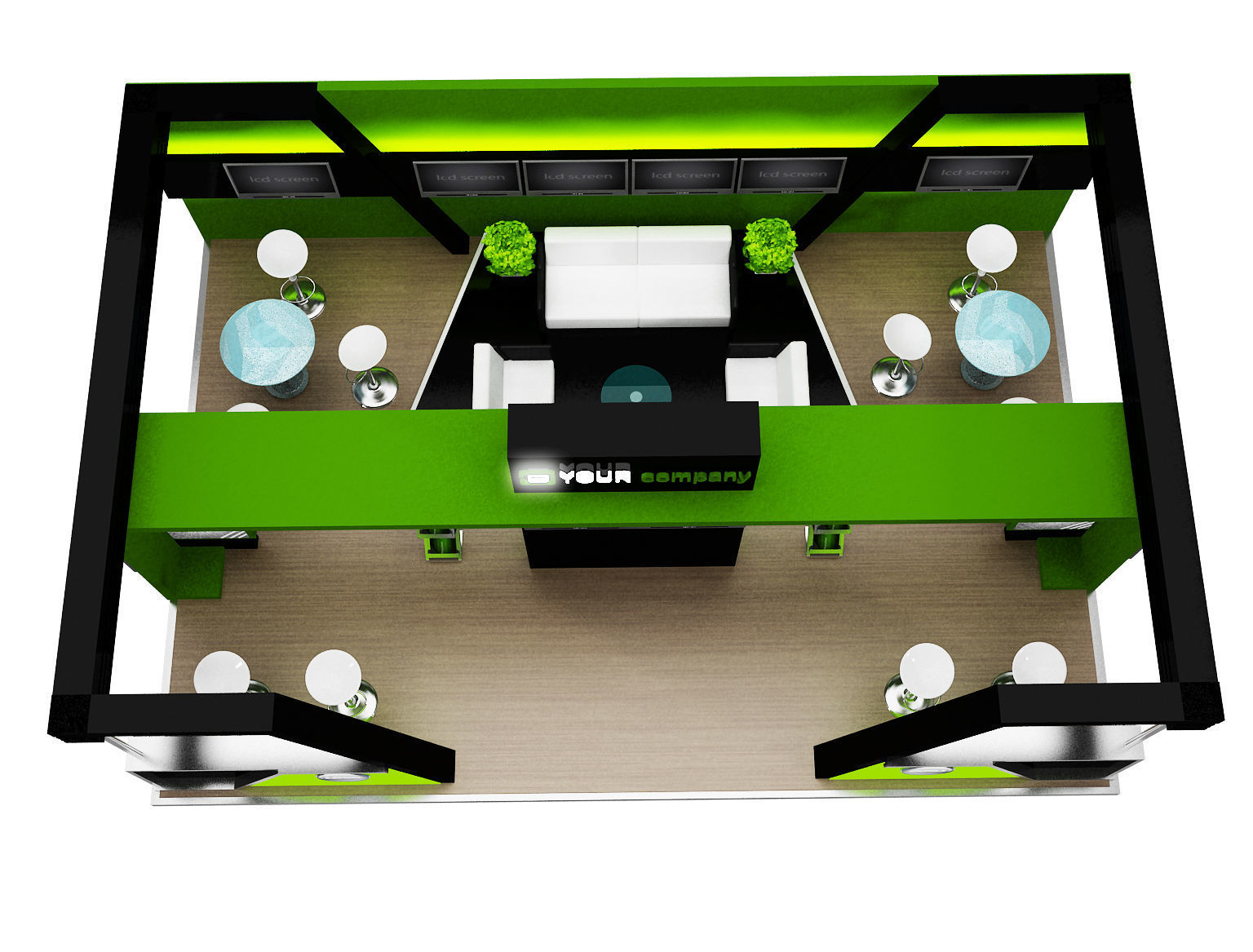 Booth Exhibition Stand a76 3D model_10