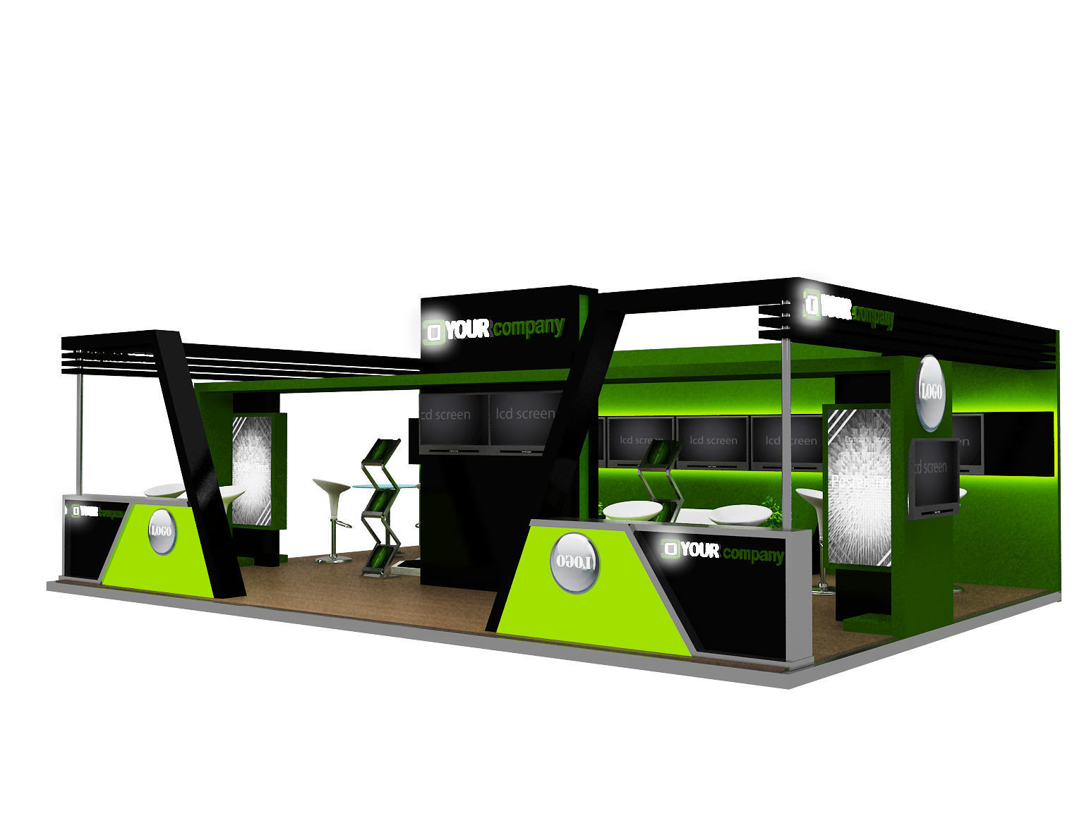 Booth Exhibition Stand a76 3D model_8