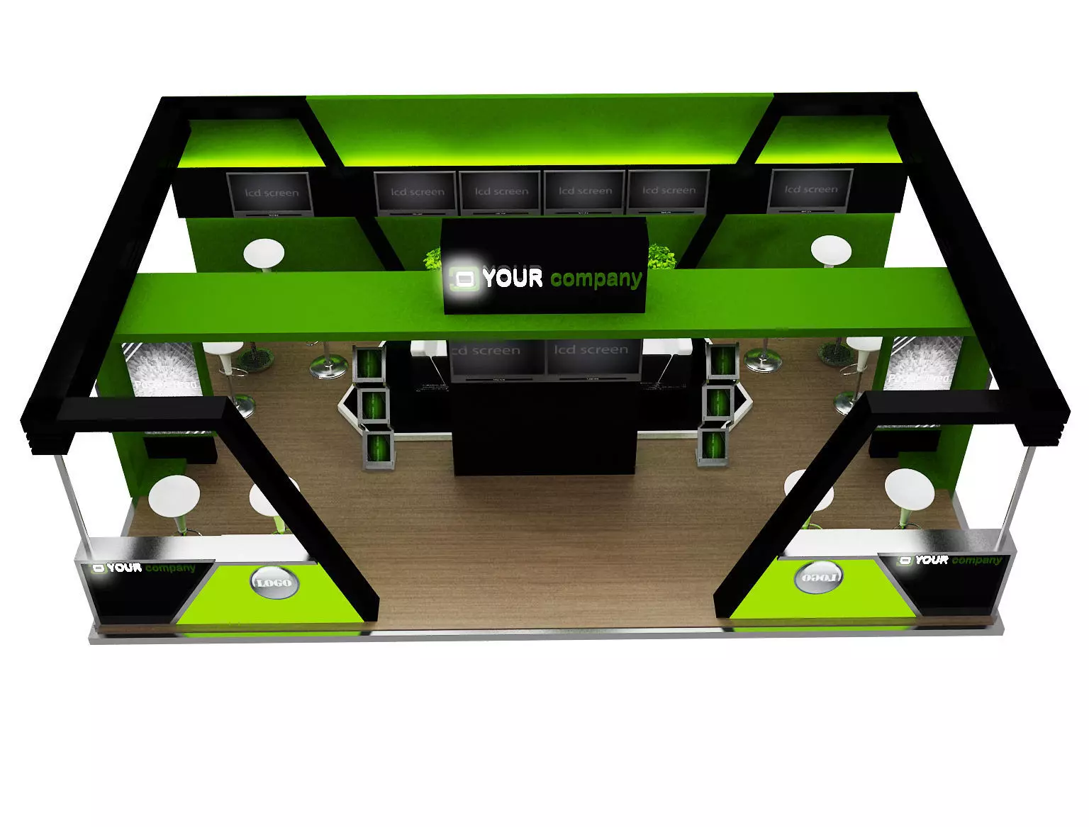 Booth Exhibition Stand a76 3D model_0