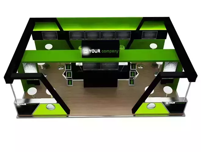 Booth Exhibition Stand a76 3D model