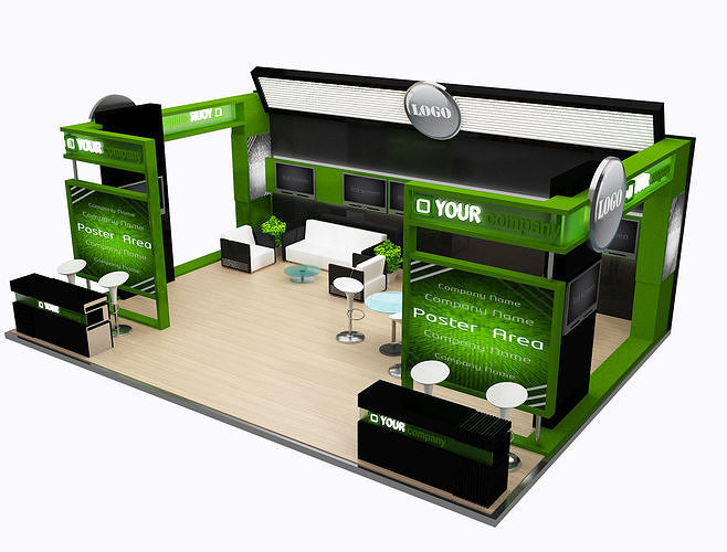  Booth Exhibition Stand a77  3D model