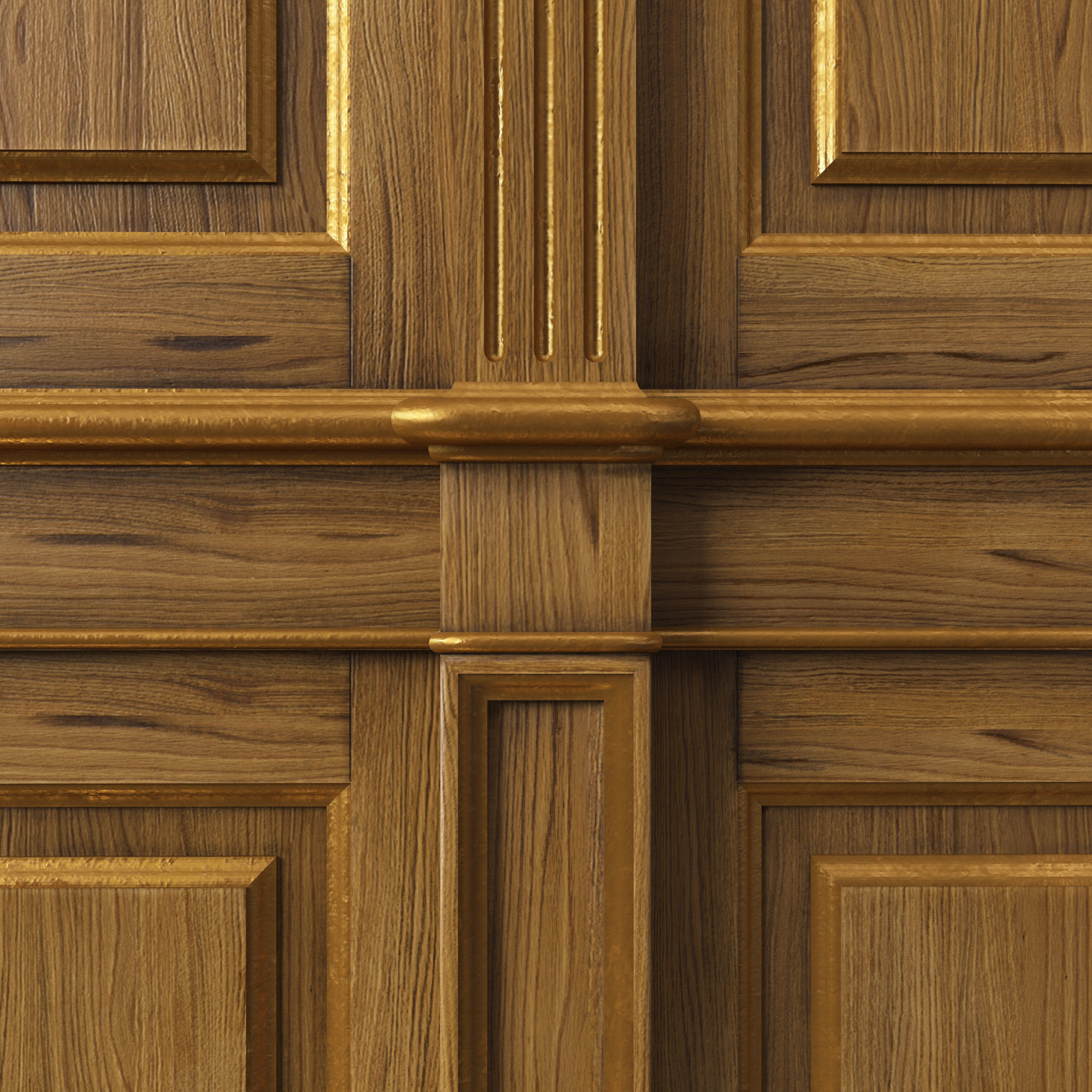 Wooden panel 01 05 3D model_2