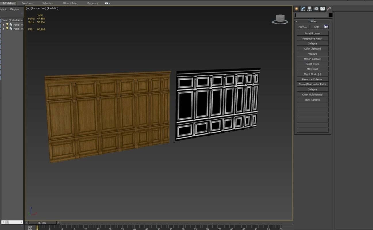 Wooden panel 01 05 3D model_32