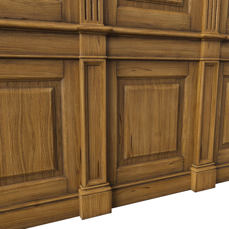 Wooden panel 01 05 3D model_10