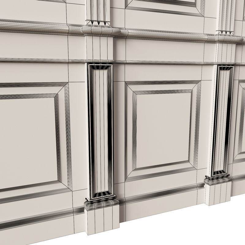 Wooden panel 01 05 3D model_27