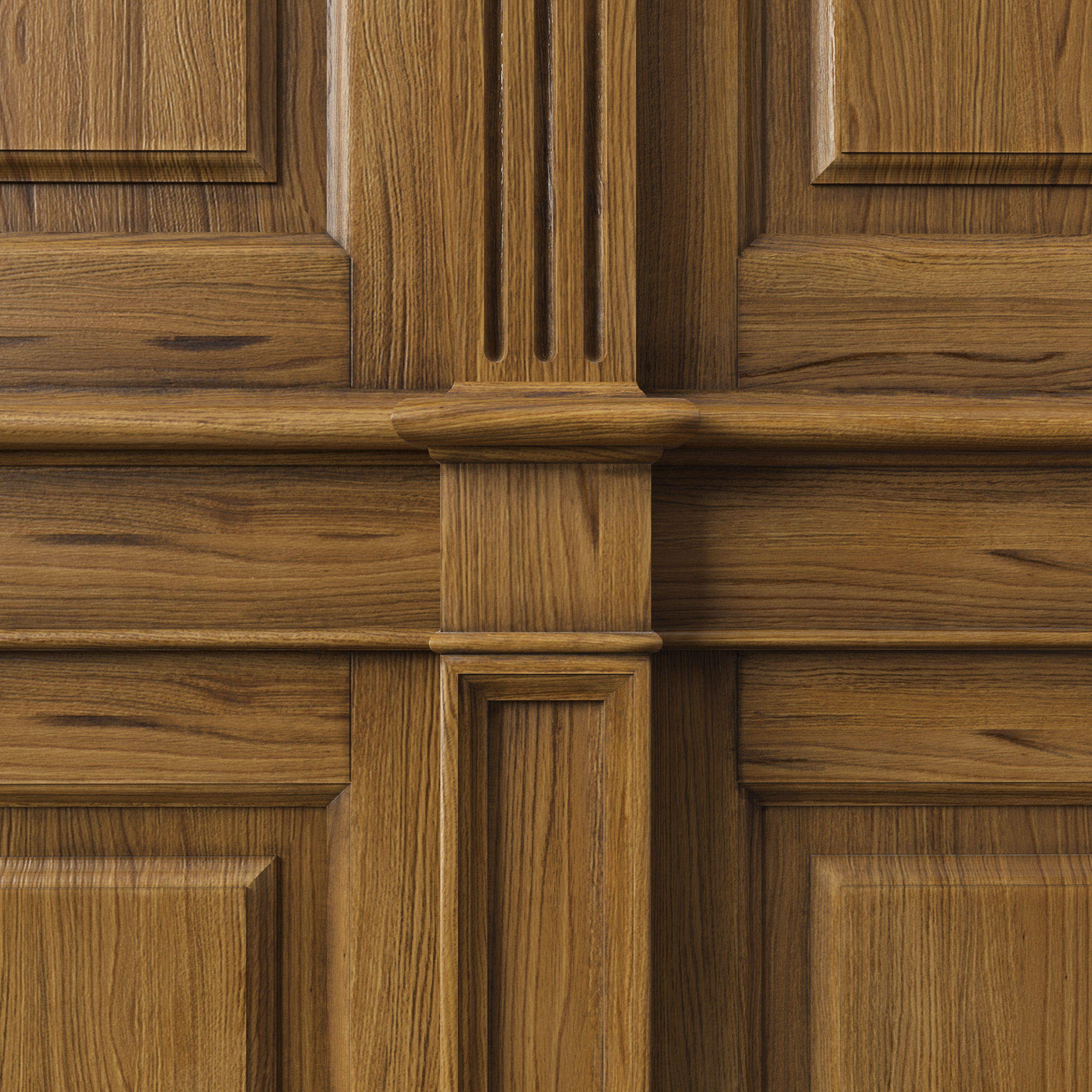 Wooden panel 01 05 3D model_1