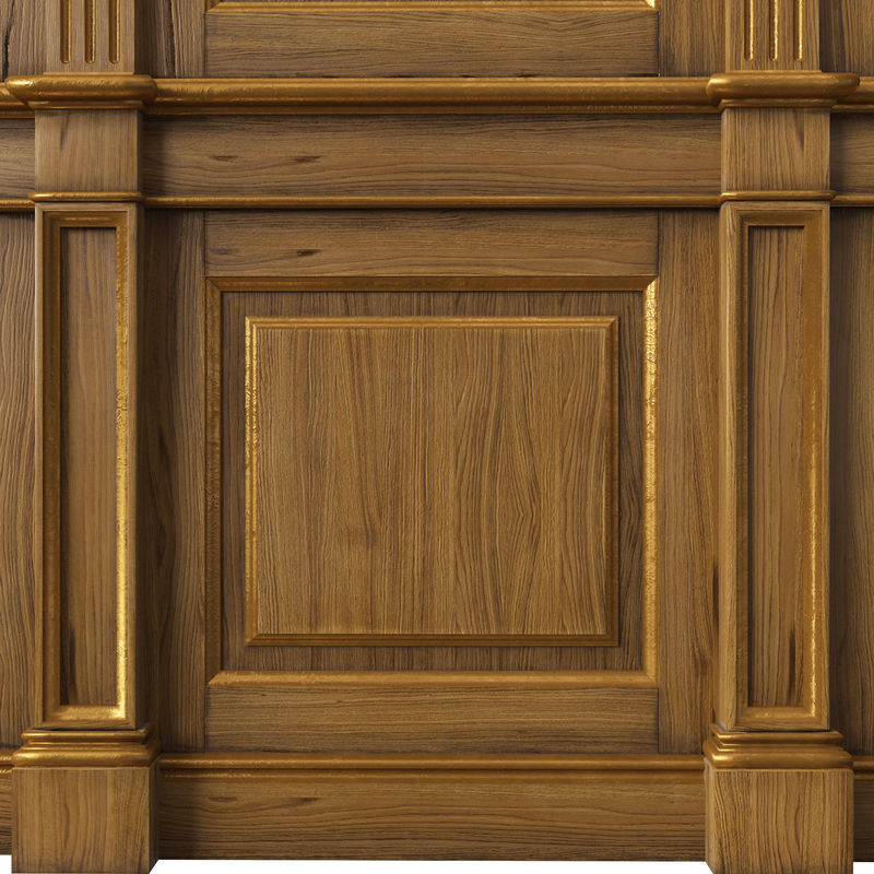 Wooden panel 01 05 3D model_15