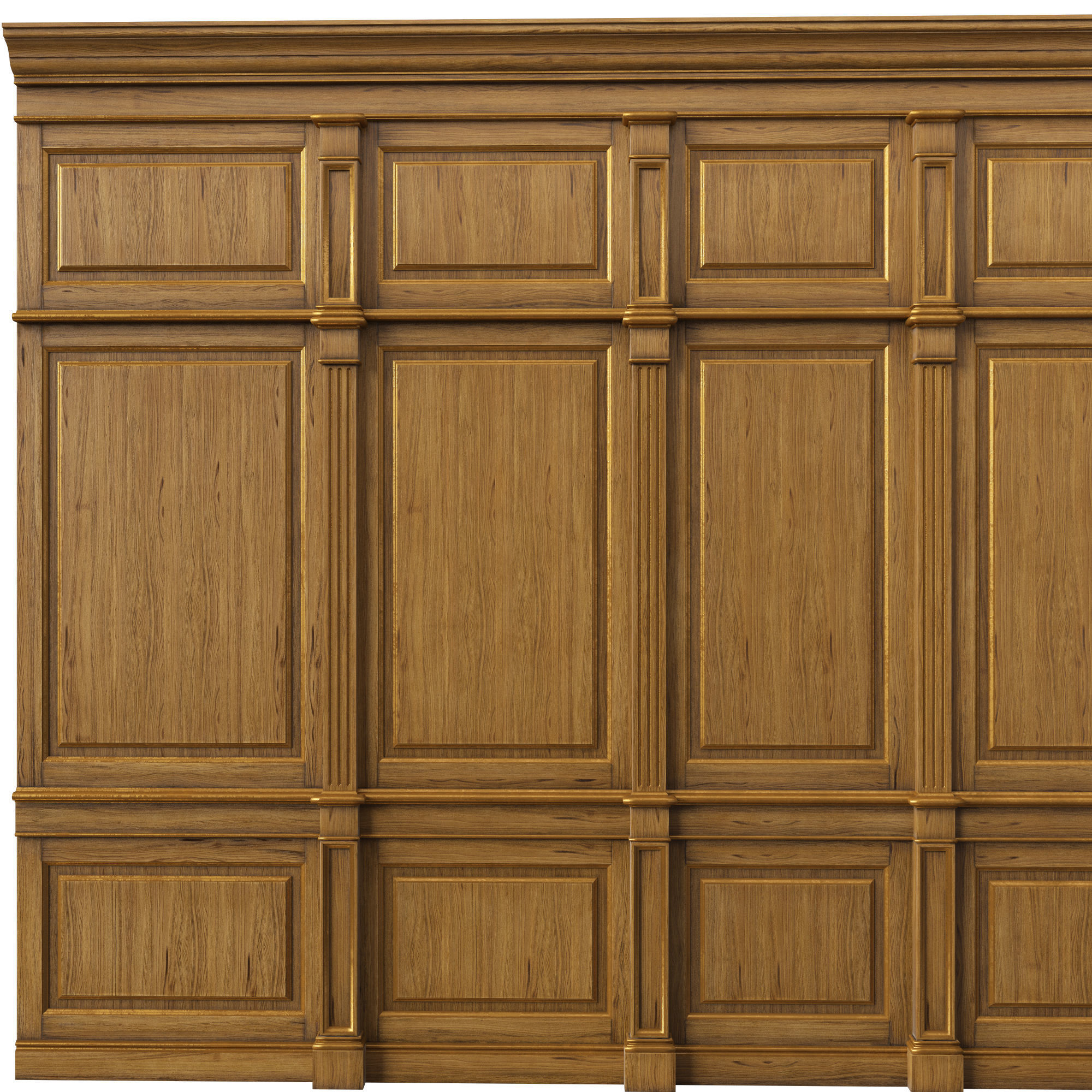 Wooden panel 01 05 3D model_7