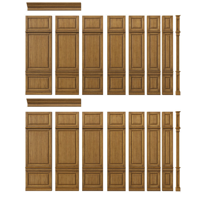 Wooden panel 01 05 3D model_18