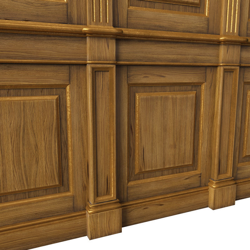 Wooden panel 01 05 3D model_11