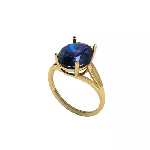 Women ring with stones for 3D printing gold and silver