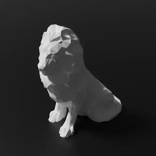 Low Poly Lion for 3D-Printing